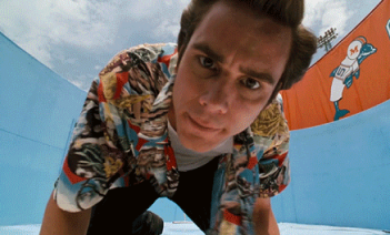 Seite nicht gefunden - Ace Ventura schaut in die Kamera